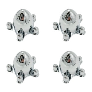 (Set/4) Chrome Spider Bullet Center Wheel Hub Caps w/ 5 Lug 5-1/2 Bolt Pattern - GoodSpeedUSA