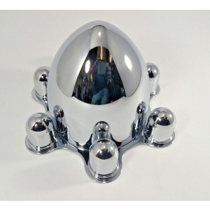 Single 6 Lug 5-1/2 Chevy Bolt Pattern Chrome Spider Bullet Center Wheel Hub Cap - GoodSpeedUSA