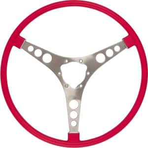 American Retro Roman Red 15" Steering Wheel For 1956-1962 Chevy Corvette - GoodSpeedUSA
