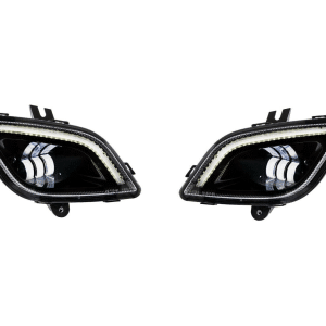 Pair Black Full LED Fog Lights Lamps For 2018-2024 Freightliner Cascadia - GoodSpeedUSA