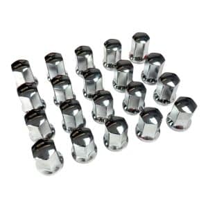 (20pc) Chrome 13/16" Hex Factory Style Bulge Gorilla Lug Nuts 14x1.5 Threads - GoodSpeedUSA