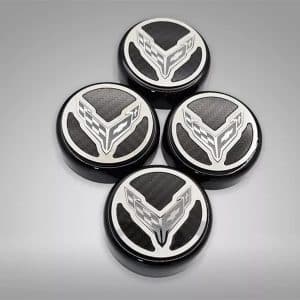 C8 Corvette Real Carbon Fiber Engine Fluid Cap Cover Set American Car Craft - GoodSpeedUSA