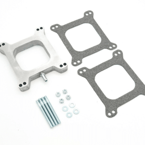 1" Inch Aluminum 4BBL Carb Carburetor Open Spacer w/ Vacuum, Studs & Gaskets - GoodSpeedUSA
