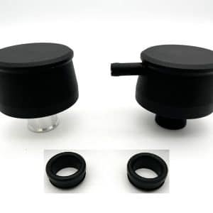 Black Billet Aluminum Valve Cover Breathers PCV w/ Grommets For SBC BBC SBF BBF - GoodSpeedUSA
