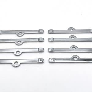 (Set/8) 4-3/4" Chrome Steel Valve Cover Hold Down Spreader Bars - GoodSpeedUSA