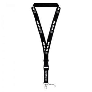 Universal White RAM Logo On Black Keychain Lanyard (Licensed) - GoodSpeedUSA