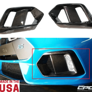 Pair Front Bumper Real Carbon Fiber Lower Fog Light Bezels 2015-18 Ford Focus RS - GoodSpeedUSA