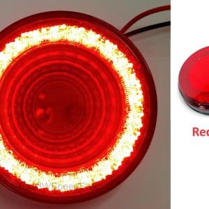 4" Round LED "MIRAGE" Stop, Turn & Tail Light - Red LED/Red Lens - S/T/T - GoodSpeedUSA