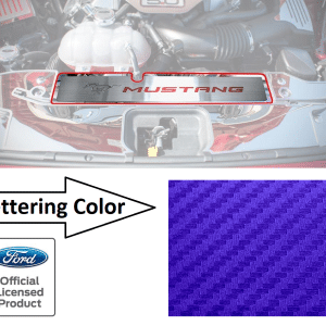 Pony Emblem Radiator Cover Plate w/ Purple Carbon Fiber for 2015-17 Mustang GT - GoodSpeedUSA