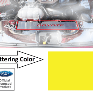 Radiator Cover Plate Coyote Emblem Solid Yellow Letters for 2015-2017 Mustang GT - GoodSpeedUSA