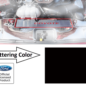 Radiator Cover Plate Coyote Emblem Solid Black Letters for 2015-2017 Mustang GT - GoodSpeedUSA