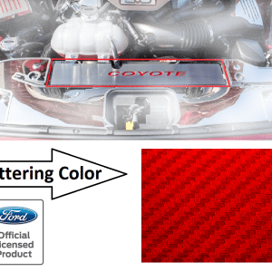 Radiator Cover Plate Coyote Emblem Red Carbon Fiber for 2015-2017 Mustang GT - GoodSpeedUSA