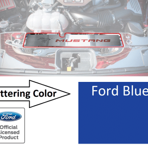 Pony Emblem Radiator Cover Plate w/ Ford Blue Letters for 2015-2017 Mustang GT - GoodSpeedUSA