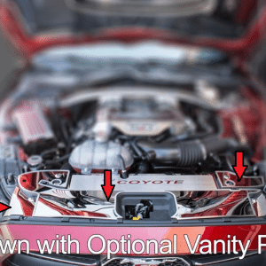Stainless Front Header Plate - Engine Bay Dress Up Cover for 2015-17 Mustang - GoodSpeedUSA