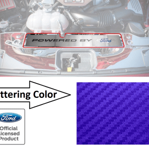 Radiator Cover Plate "Powered by Ford" Purple Carbon Fiber - 2015-17 Mustang GT - GoodSpeedUSA