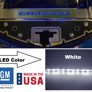 Carbon Fiber Front Header Plate w/ White LED "CAMARO" Logo For 2016-2020 Camaro - GoodSpeedUSA
