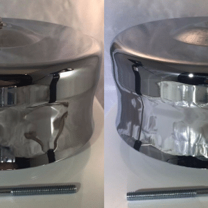 Pair Chrome Mushroom Dome Air Cleaner Assemblies For 4 BBL Barrel Carburetor - GoodSpeedUSA