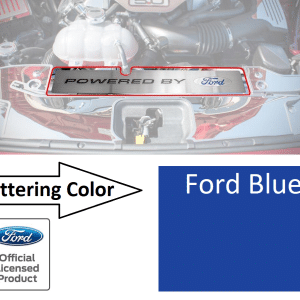 Radiator Cover Plate "Powered by Ford" Ford Blue Letters - 2015-2017 Mustang GT - GoodSpeedUSA