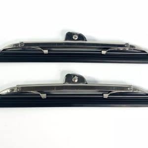 Pair 6" Polished Stainless Steel Front Windshield Wiper Blades Wrist Type - GoodSpeedUSA