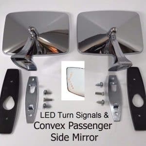 Pair 1973-1987 Chevrolet Truck Side Rear View Mirrors w/ LED Turn Signals - GoodSpeedUSA