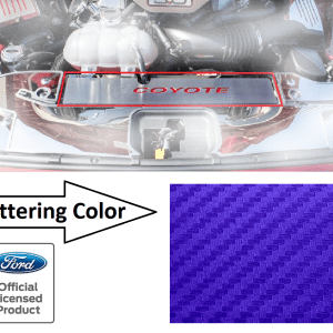 Radiator Cover Plate Coyote Emblem w/ Purple Carbon Fiber - 2015-2017 Mustang GT - GoodSpeedUSA
