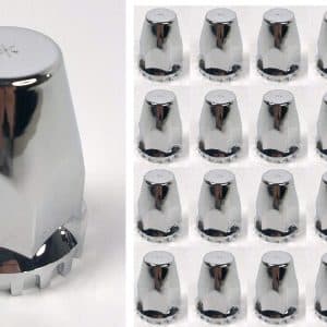 (Set/20) Threaded 33MM Chrome Lug Nut Covers for Peterbilt Kenworth Freightliner - GoodSpeedUSA