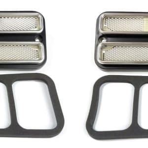 Pair (2) Clear Deluxe Side Marker Lights 1968-72 Chevy/GMC Truck Turn Signals - GoodSpeedUSA