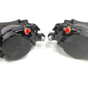 New Pair (2) Single Piston Calipers Loaded with Pads for GM (Powdercoated Black) - GoodSpeedUSA