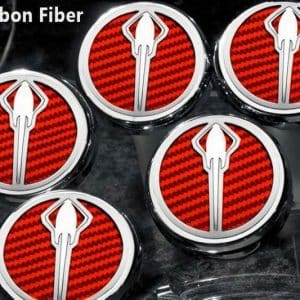 Stingray Red Carbon Fiber Fluid Cap Cover Set for 2014-2019 Corvette C7 - GoodSpeedUSA