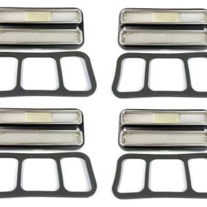 (Set/4) Clear Deluxe Side Marker Lights 1968-72 Chevy/GMC Truck Turn Signals - GoodSpeedUSA
