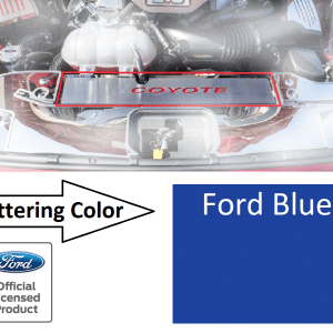 Radiator Cover Plate Coyote Emblem w/ Ford Blue Letters for 2015-2017 Mustang GT - GoodSpeedUSA