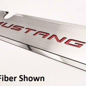 Pony Emblem Radiator Cover Plate w/ Bright Red Letters for 2015-17 Mustang GT - GoodSpeedUSA