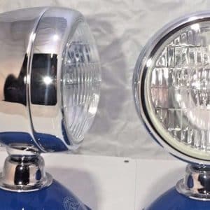Pair (2) Bullet Style Clear Lens 5" 12 Volt Fog Lights Lamps Car Truck Hot Rod - GoodSpeedUSA