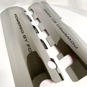 Coil Cover Overlays – Ford 5.0 Coyote – Powered by Ford Polished Stainless Steel - GoodSpeedUSA