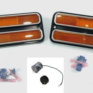 Pair (2) 68-72 Chevy Truck Amber LED Side Marker Lights Turn Signal w/ Flasher - GoodSpeedUSA