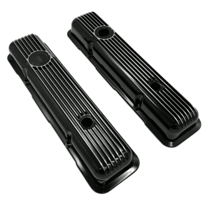 Valve Covers – Small Block Chevy – LT1 Style Black Aluminum w/ Gaskets Dynacorn - GoodSpeedUSA