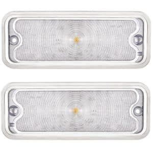(2) 1973-1980 Chevy & GMC Truck Amber LED / Clear Lens Parking Lights - GoodSpeedUSA