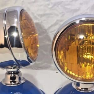 Pair Bullet Style Fog Lights with Amber Lens 12V Lamps 5" - GoodSpeedUSA