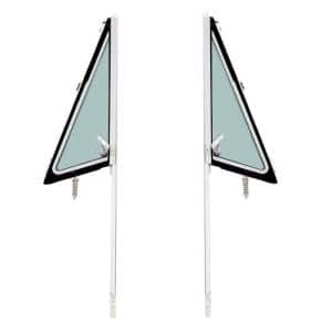 Pair of Vent Windows - Tinted Glass W/ Chrome Trim for 1968-72 Chevy / GMC Truck - GoodSpeedUSA