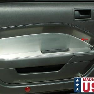 Brushed Stainless Door Panel Trim 2pc Set for 2005-2009 Mustang V6/GT - GoodSpeedUSA