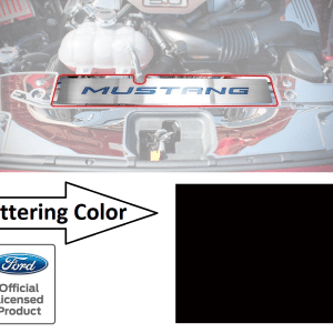 Stainless Steel Radiator Cover Plate w/ Black Letters for 2015-2017 Mustang GT - GoodSpeedUSA