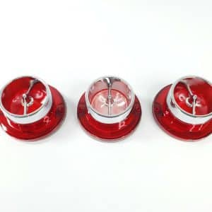 3pcs Tail Light Lamp Lens & Reverse Lenses w/ Trim Ring Bezels for 1963 Impala - GoodSpeedUSA