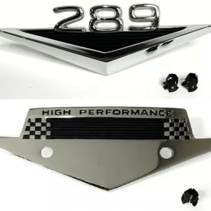 Chrome 289 V8 High Performance Fender Emblem For 1964-1966 Ford Mustang - GoodSpeedUSA