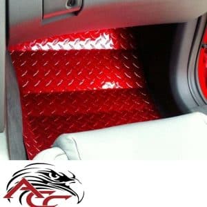 Diamond Plate Floor Mats – 2008–2009 Pontiac G8/GT – Blue Powder Coat – Qty 2 - GoodSpeedUSA