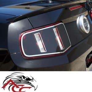 Taillight Blackout w/Polished Trim Rings – 2010–2012 Ford Mustang – Qty 2 - GoodSpeedUSA
