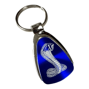 Shelby Cobra Blue/Chrome Teardrop Key Fob (Licensed) - GoodSpeedUSA