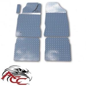Floor Mats Diamond Plate Aluminum – 2001–2005 Chrysler PT Cruiser – Qty 5 - GoodSpeedUSA