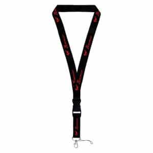 Universal Vintage Red Ford Bronco Logo On Black Keychain Lanyard (Licensed) - GoodSpeedUSA
