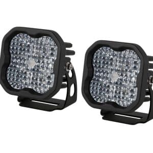 Diode Dynamics Pair SS3 SAE/DOT Flood White Sport LED Pod Lights Amber Backlight - GoodSpeedUSA