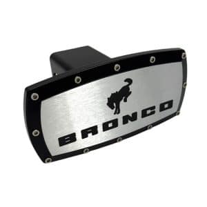 Black Ford "Bronco" Tow Hitch Cover w/ Allen Bolts For 2" Receivers - GoodSpeedUSA
